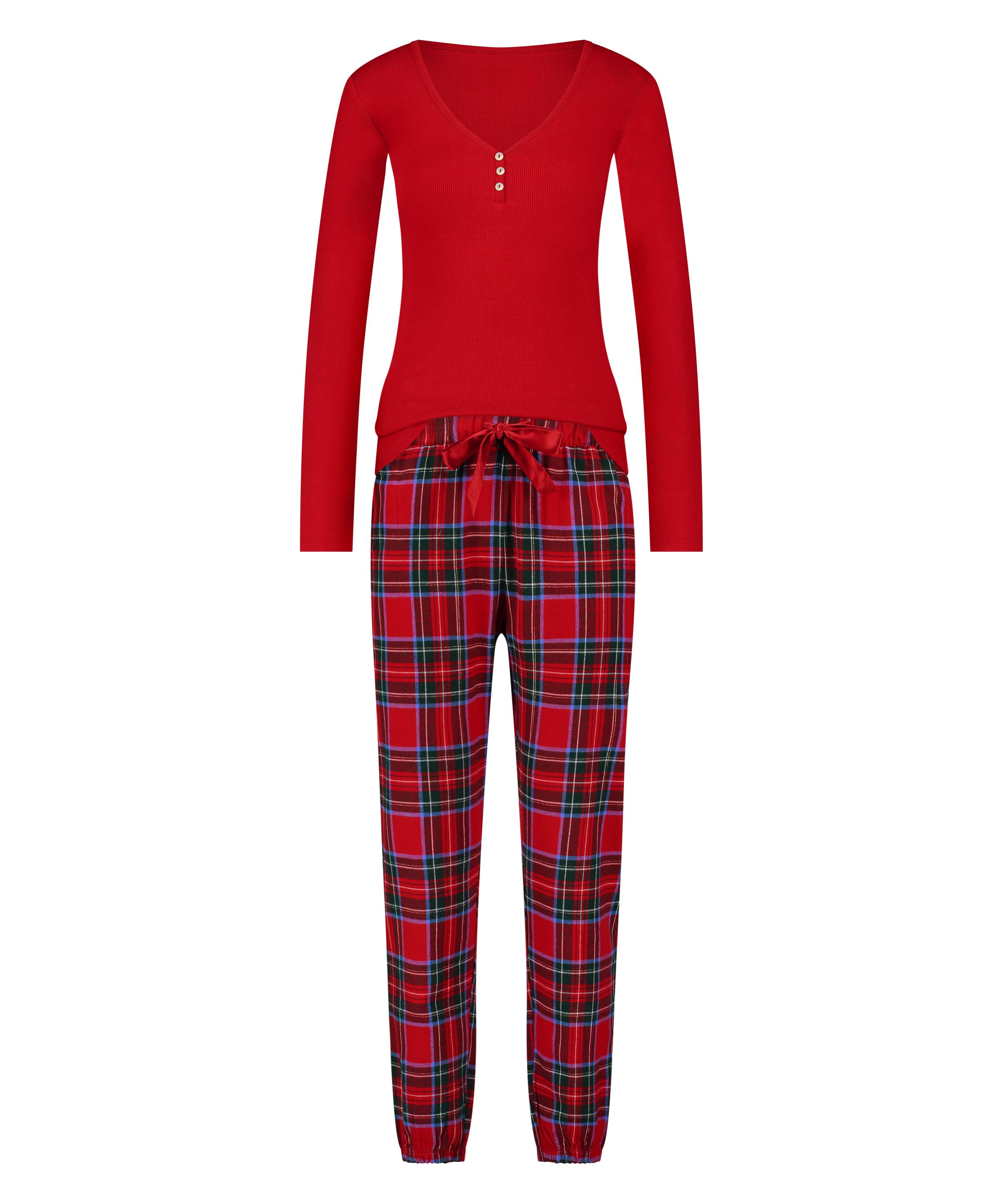 Ensemble pyjama Flannel, Rouge, main