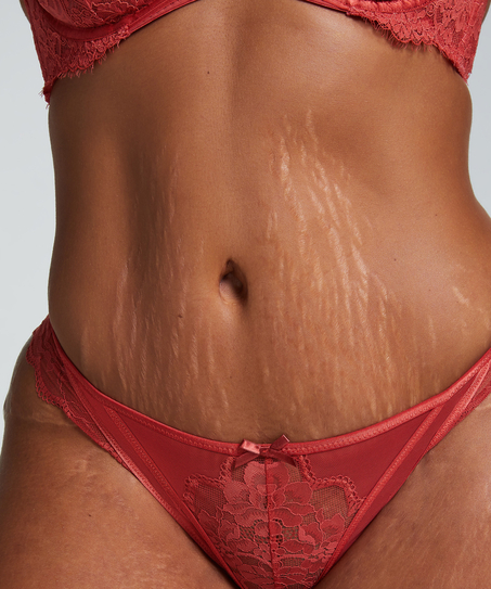 Slip br&eacute;silien Lorna, Rouge