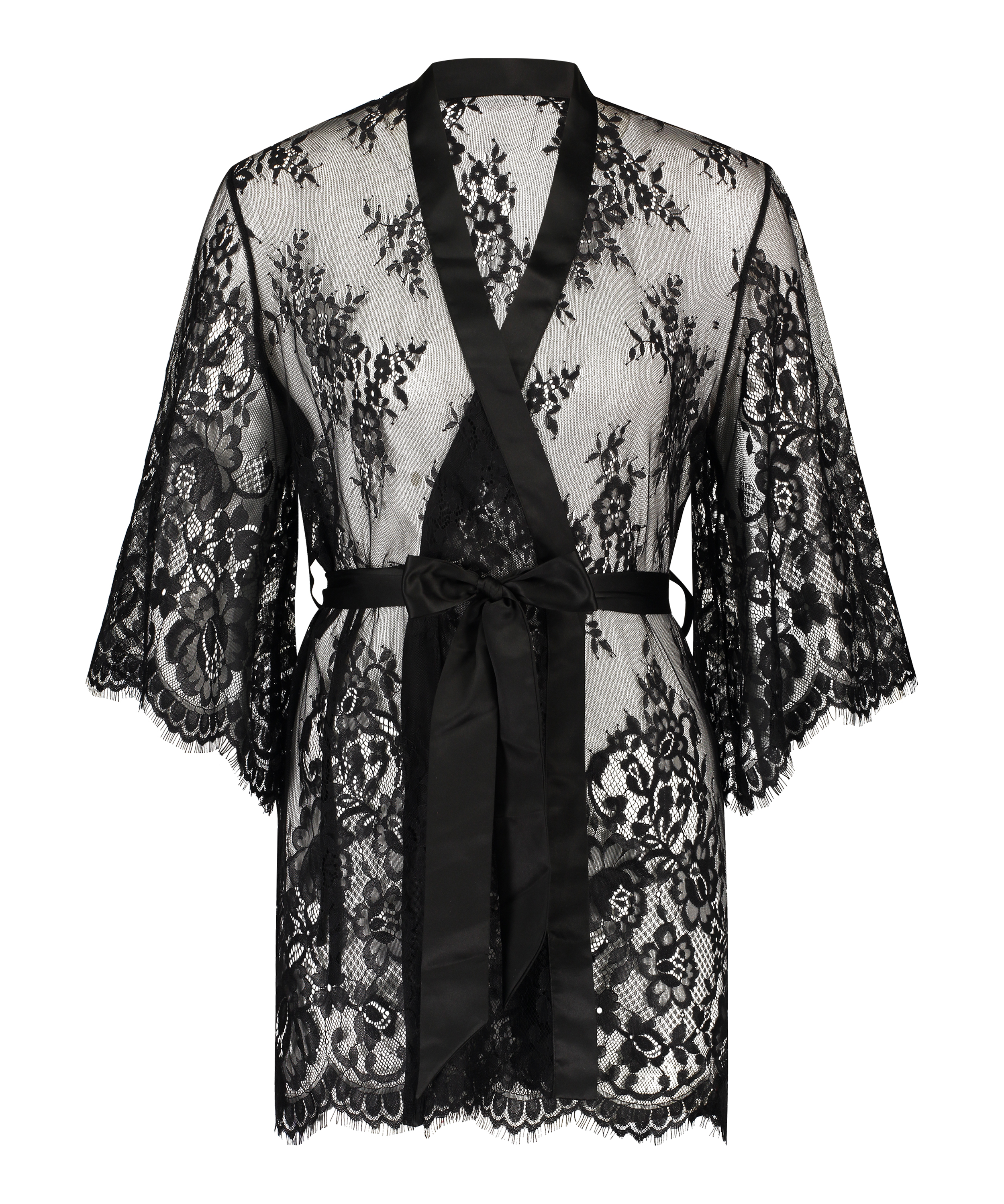 Kimono Lace Isabelle, Zwart, main