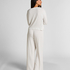 Pyjamabroek Pointelle, Beige