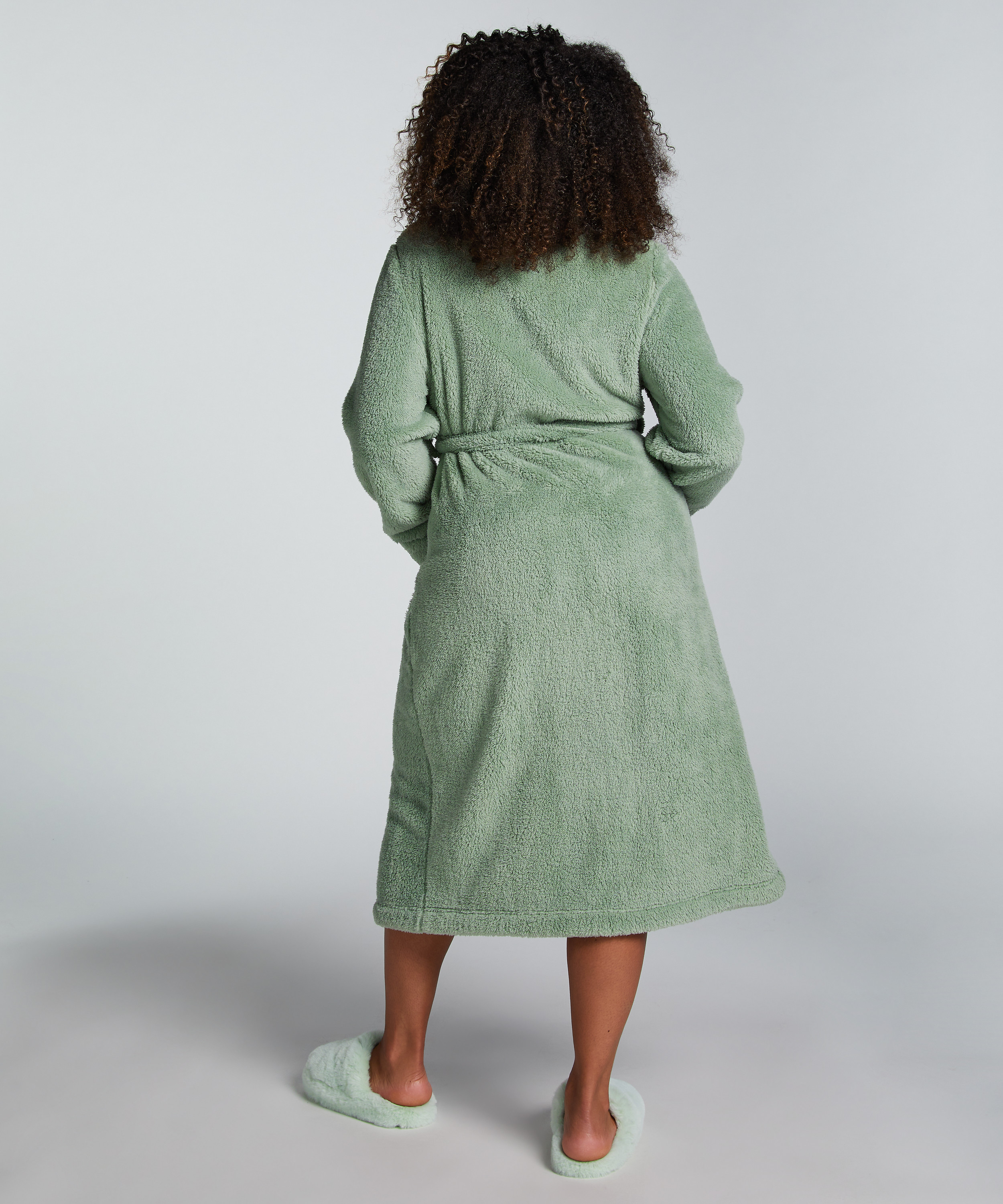 Badjas Fleece, Groen, main