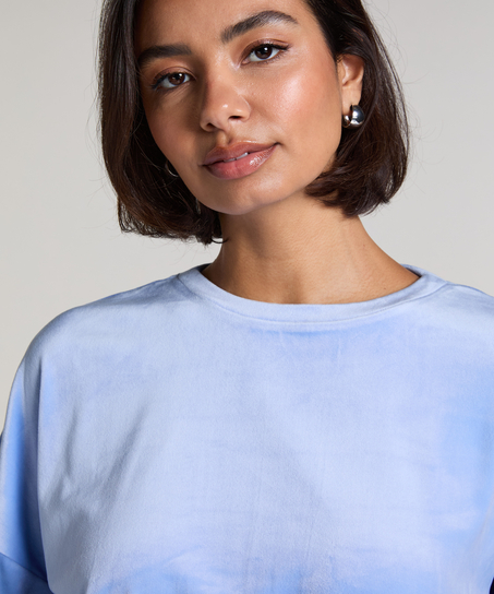 Velours Top, Blauw