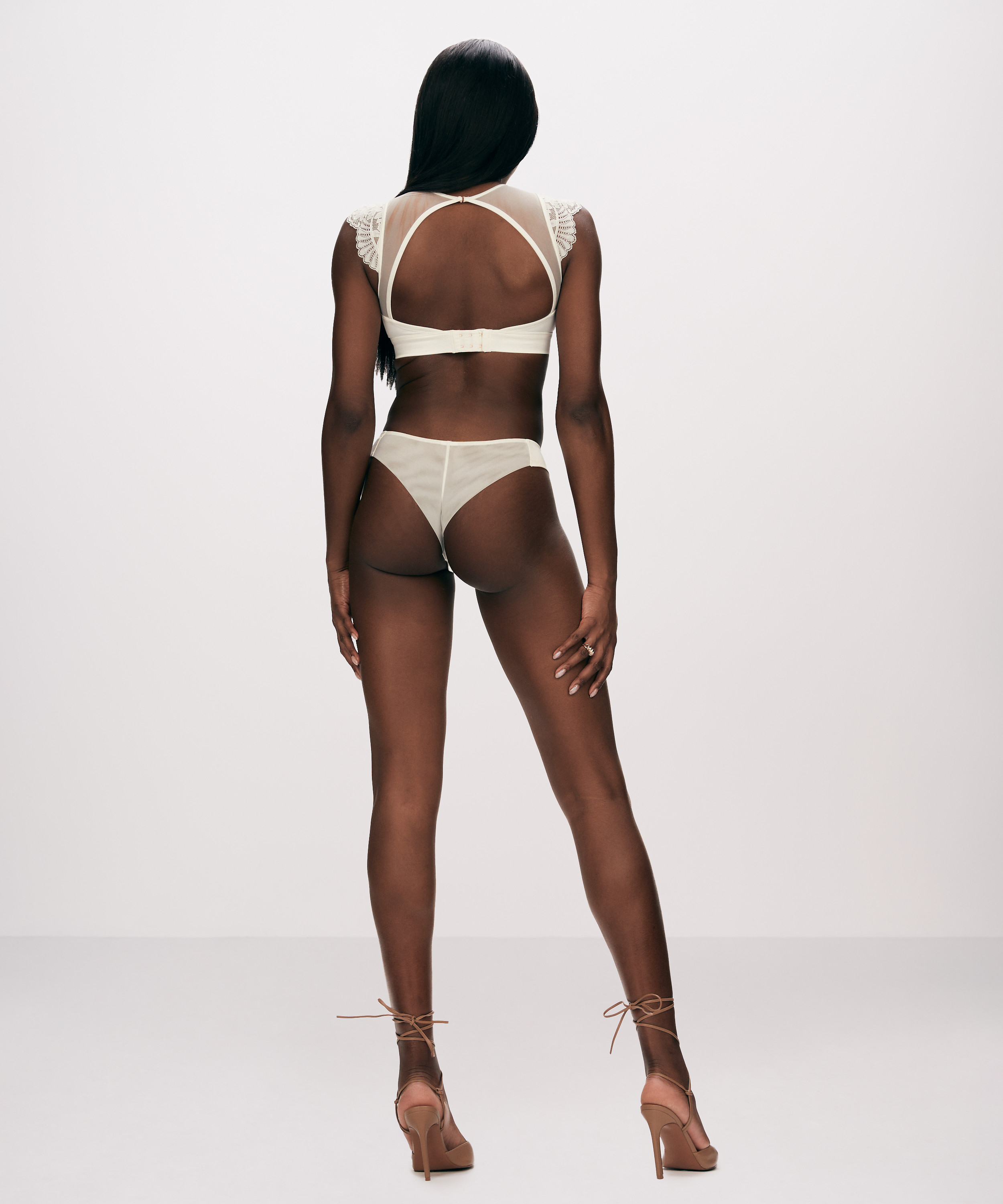 Brassière Indigo, Blanc, main