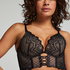Soutien-gorge Push-Up bustier &agrave; armatures rembourr&eacute; Lotta, Noir