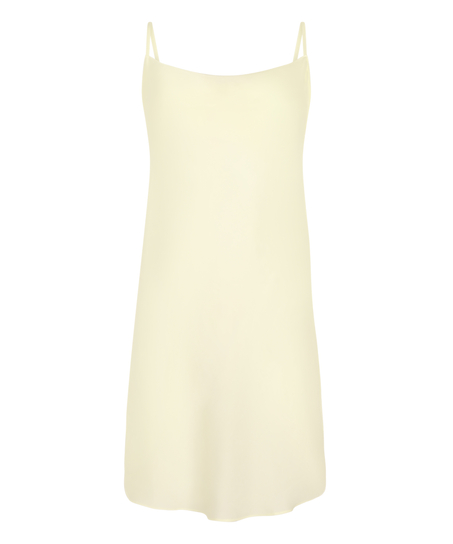 Robe nuisette en satin Minimal, Jaune