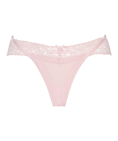 Extra lage v-string Elliena, Roze