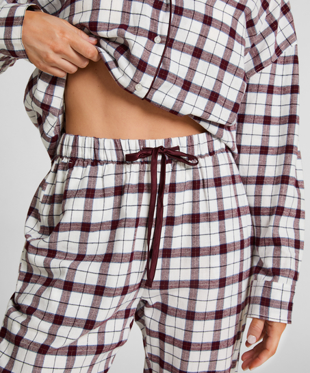 Pantalon de Pyjama Flanel, Blanc