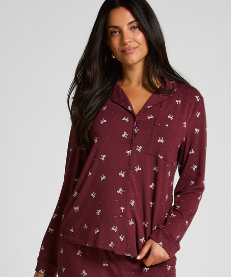 Veste &agrave; manches longues en jersey Essential, Pourpre