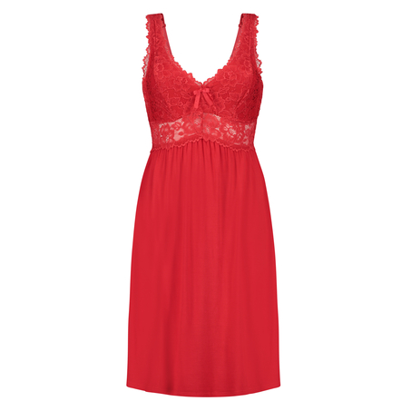 Slipdress Nora Lace, Rood