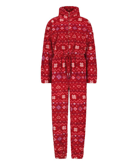 Onesie fleece, Rood