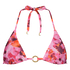 Triangel bikinitop Floral, Roze