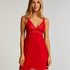 Slipdress Graphic lace, Rood