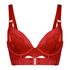 Soutien-gorge push-up à armatures préformé longline Occult, Rouge