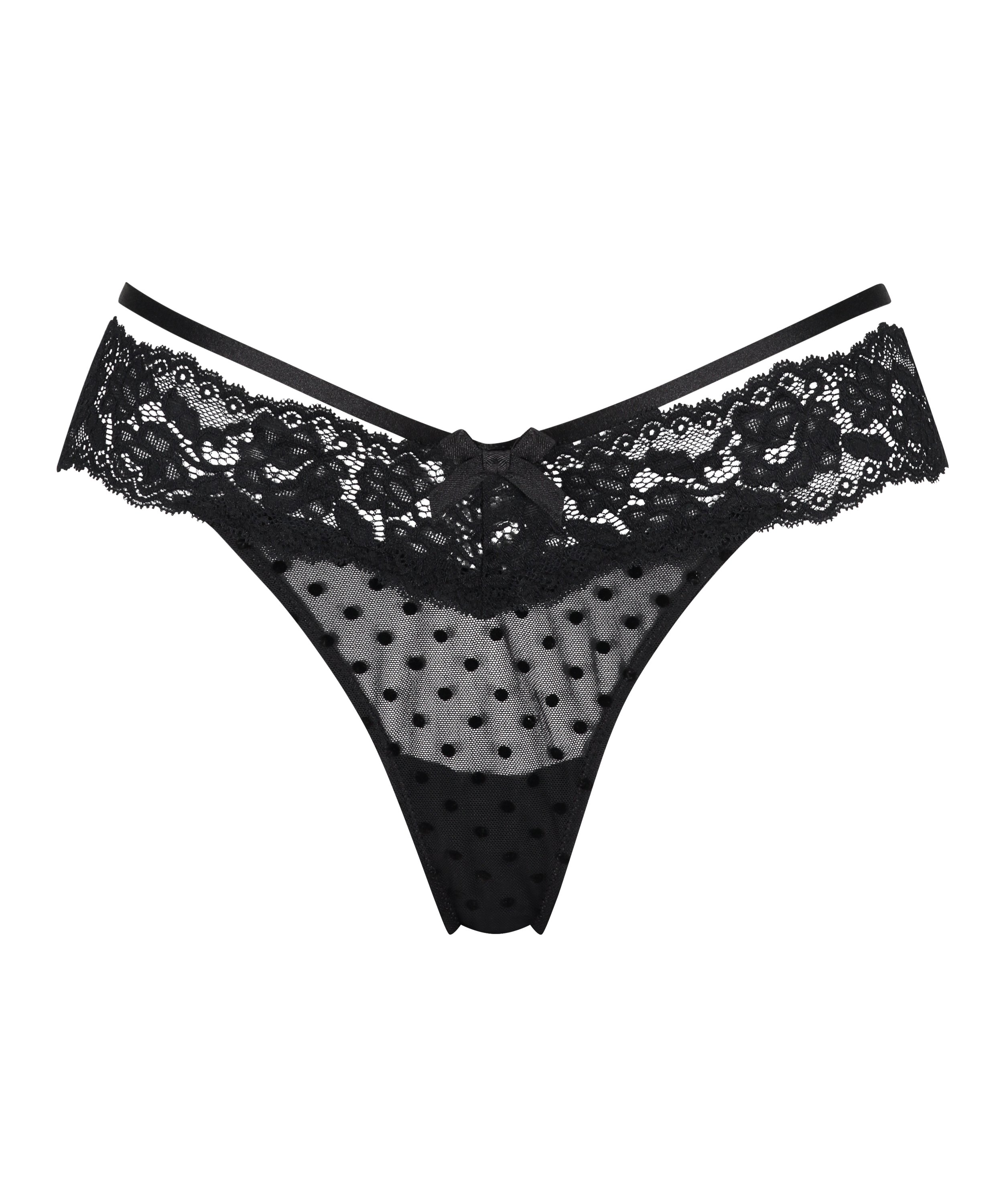 Extra lage string Jada, Zwart, main