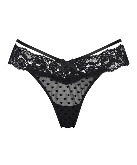 Extra lage string Jada, Zwart