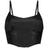 Korset top Satin, Zwart
