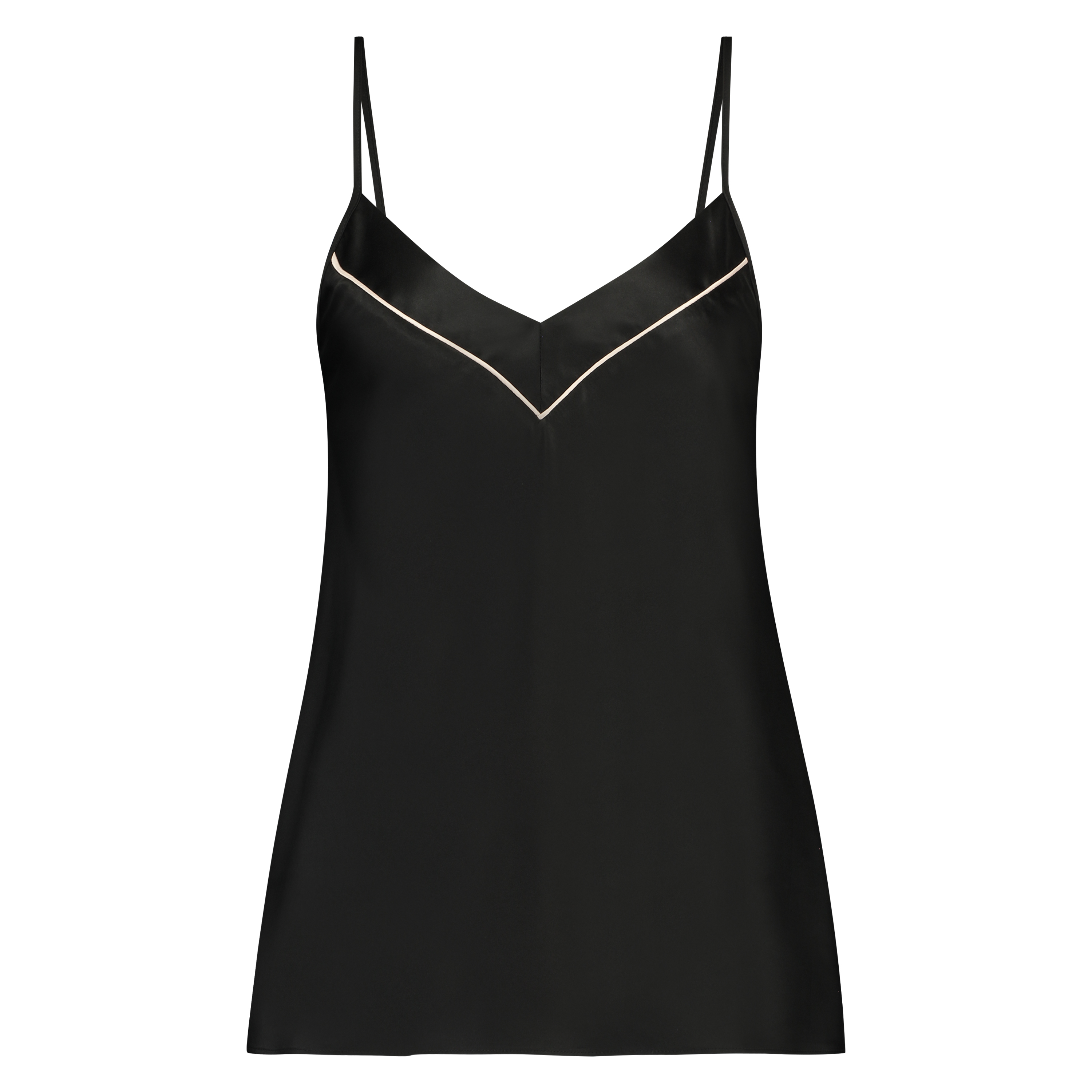 Cami top Satin Bow, Zwart, main