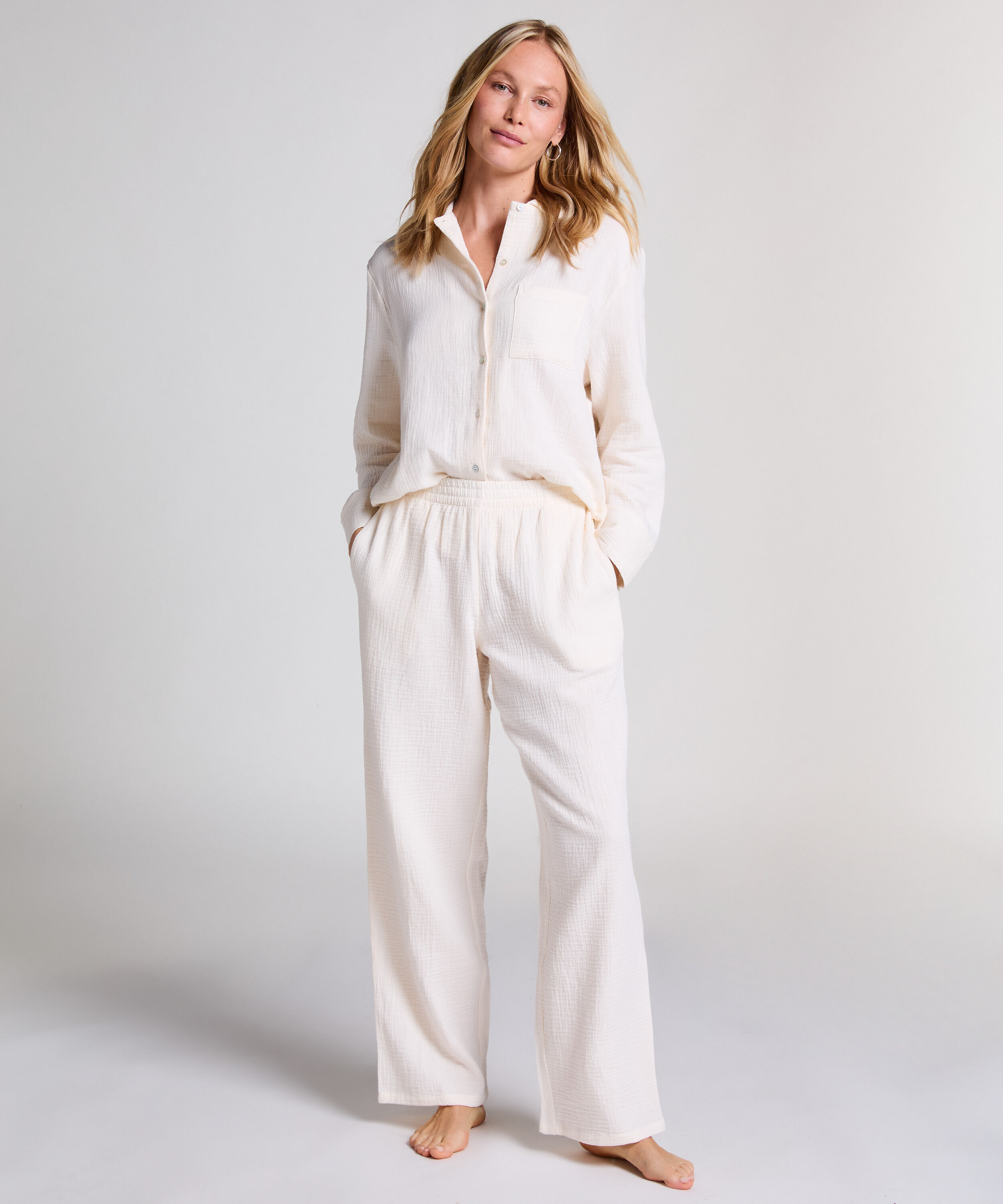 Mousseline Broek, Wit