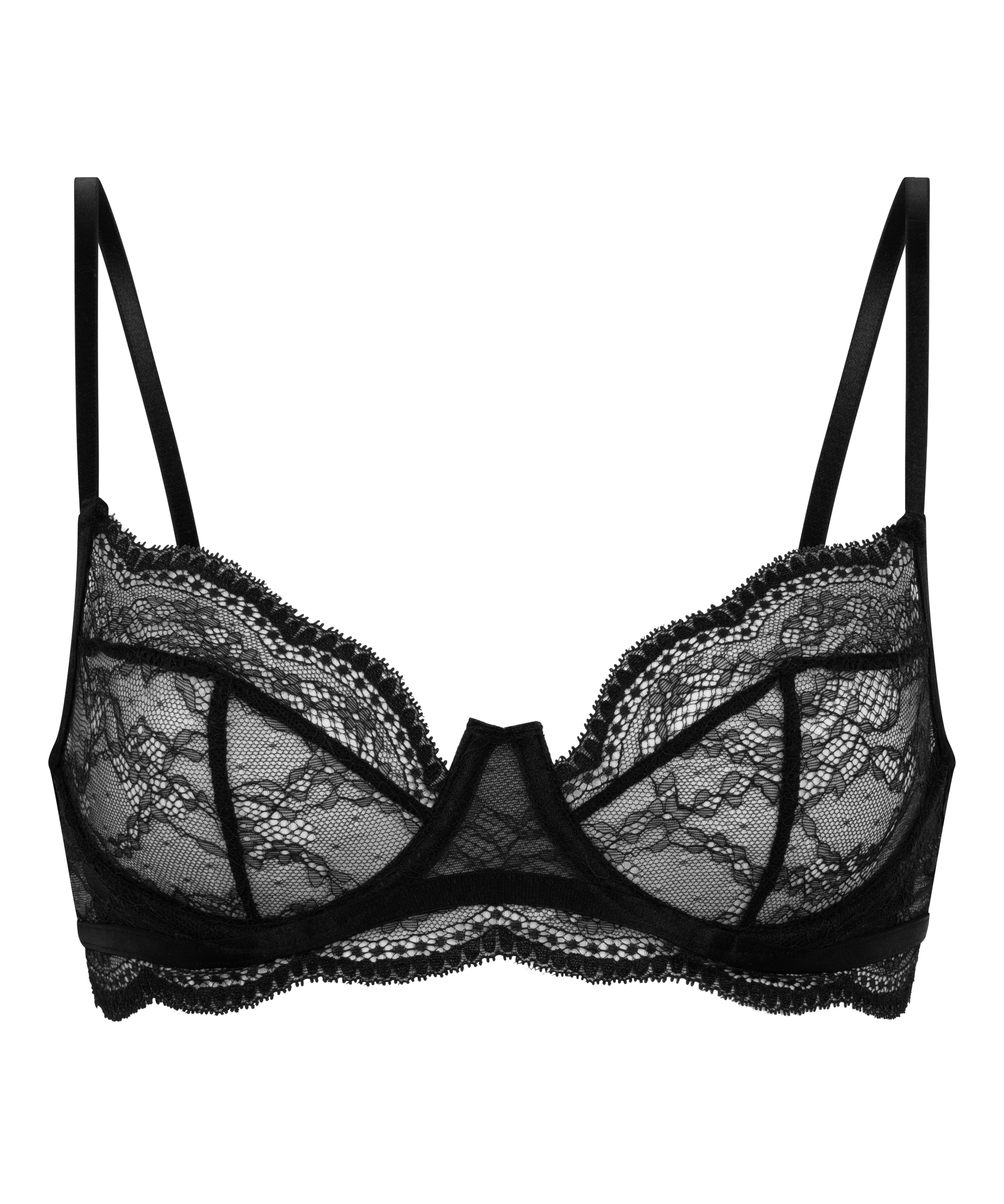 Soutien-gorge non-rembourr&eacute; &agrave; armatures Isabelle, Noir, main