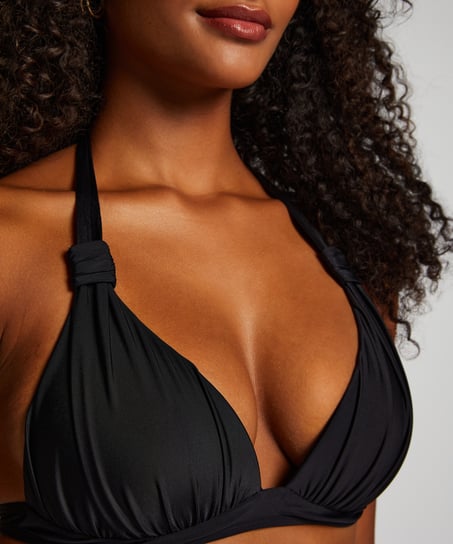 Triangel bikinitop Luxe, Zwart