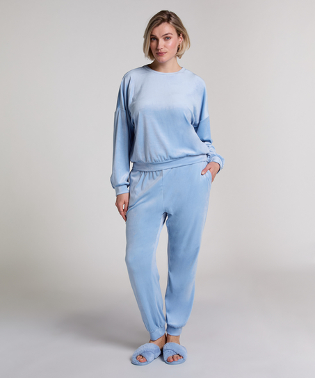 Velours Top, Blauw