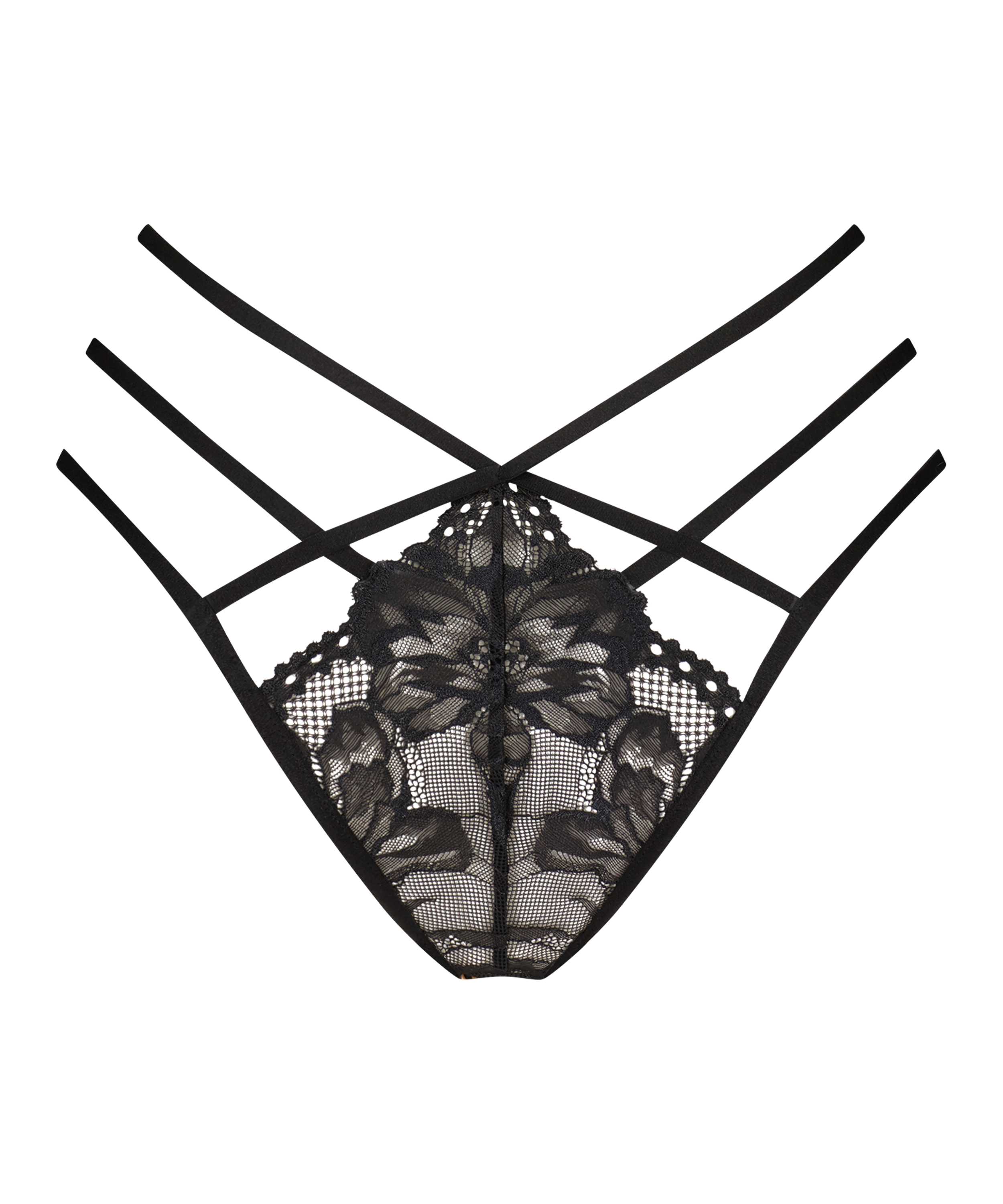 Brazilian met open kruis Ellie, Zwart, main