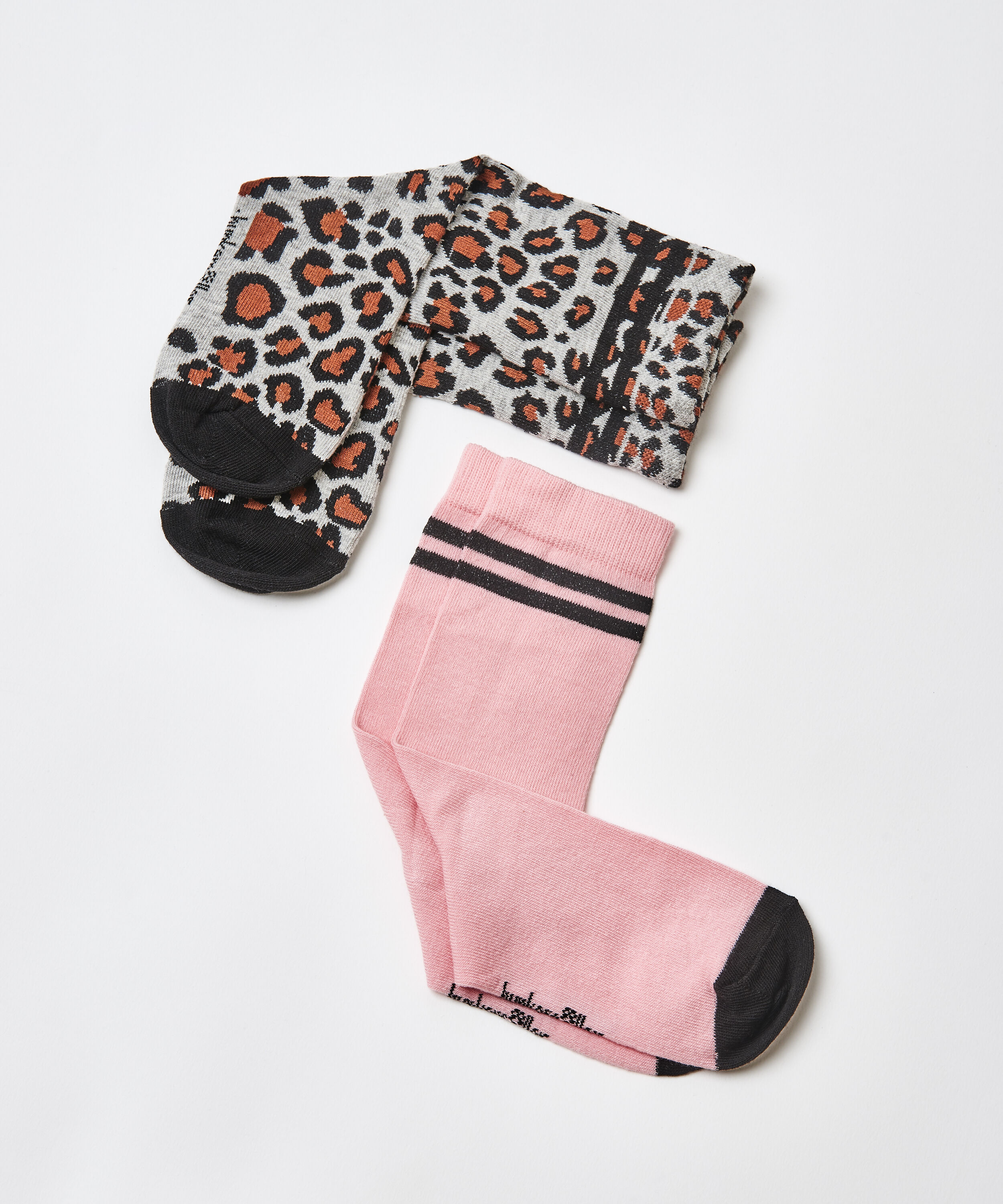 2 Paires de Chaussettes en Coton, Gris