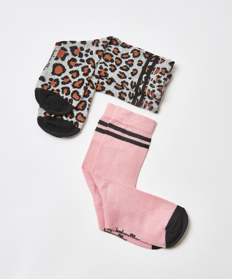 2 paar Katoenen Sokken, Grijs