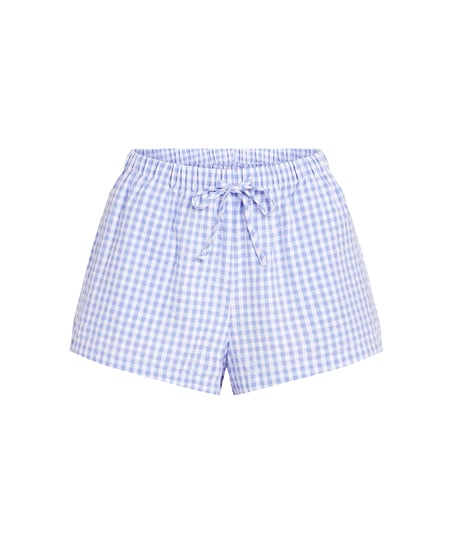 Shorts Seersucker, Blauw