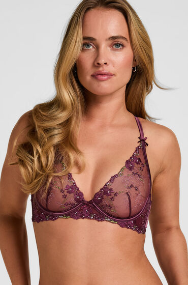 Hunkemöller Niet-Voorgevormde Beugel Longline Bh Peonie Paars