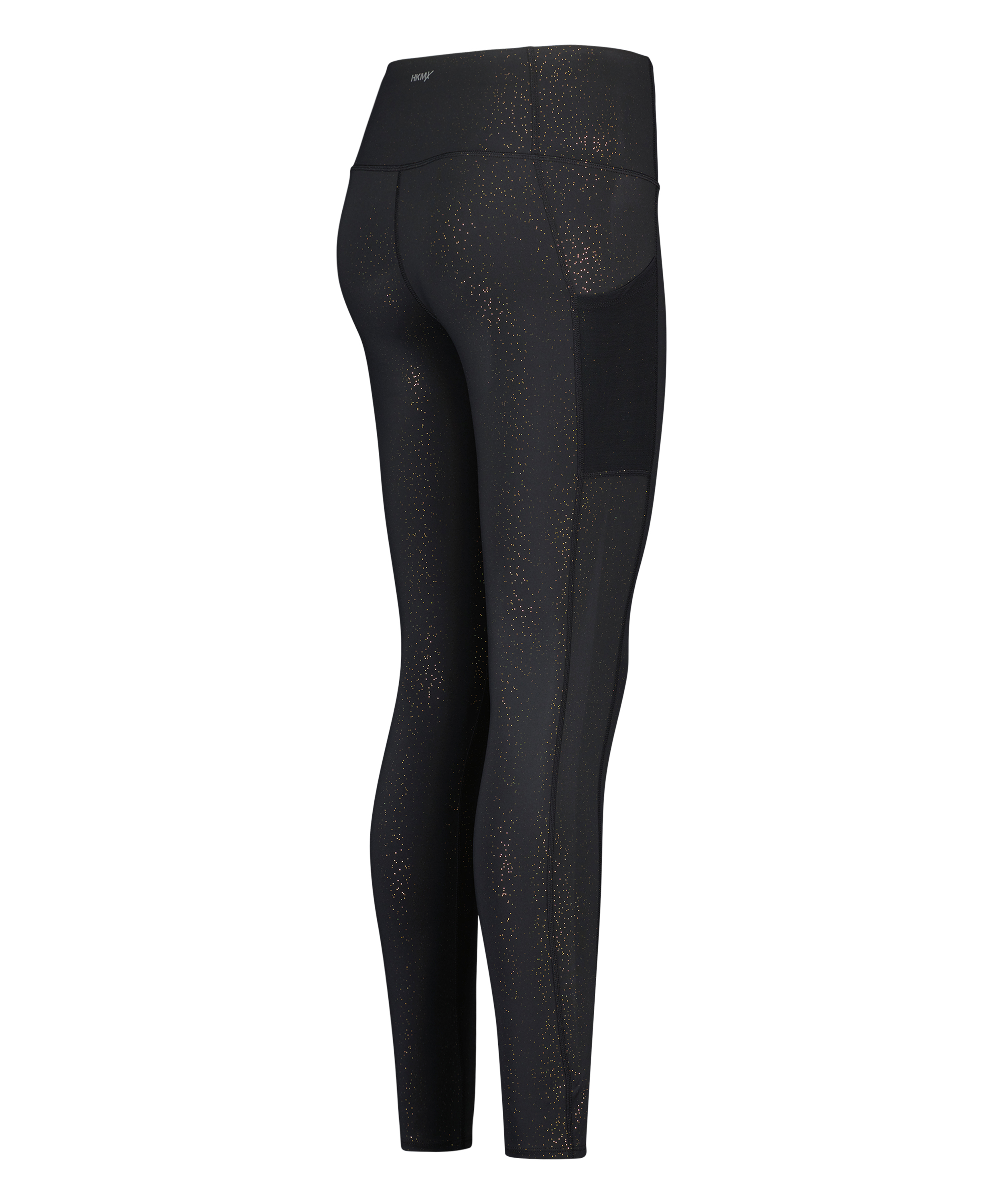 HKMX High waisted sportlegging Gouden Glitter, Zwart, main