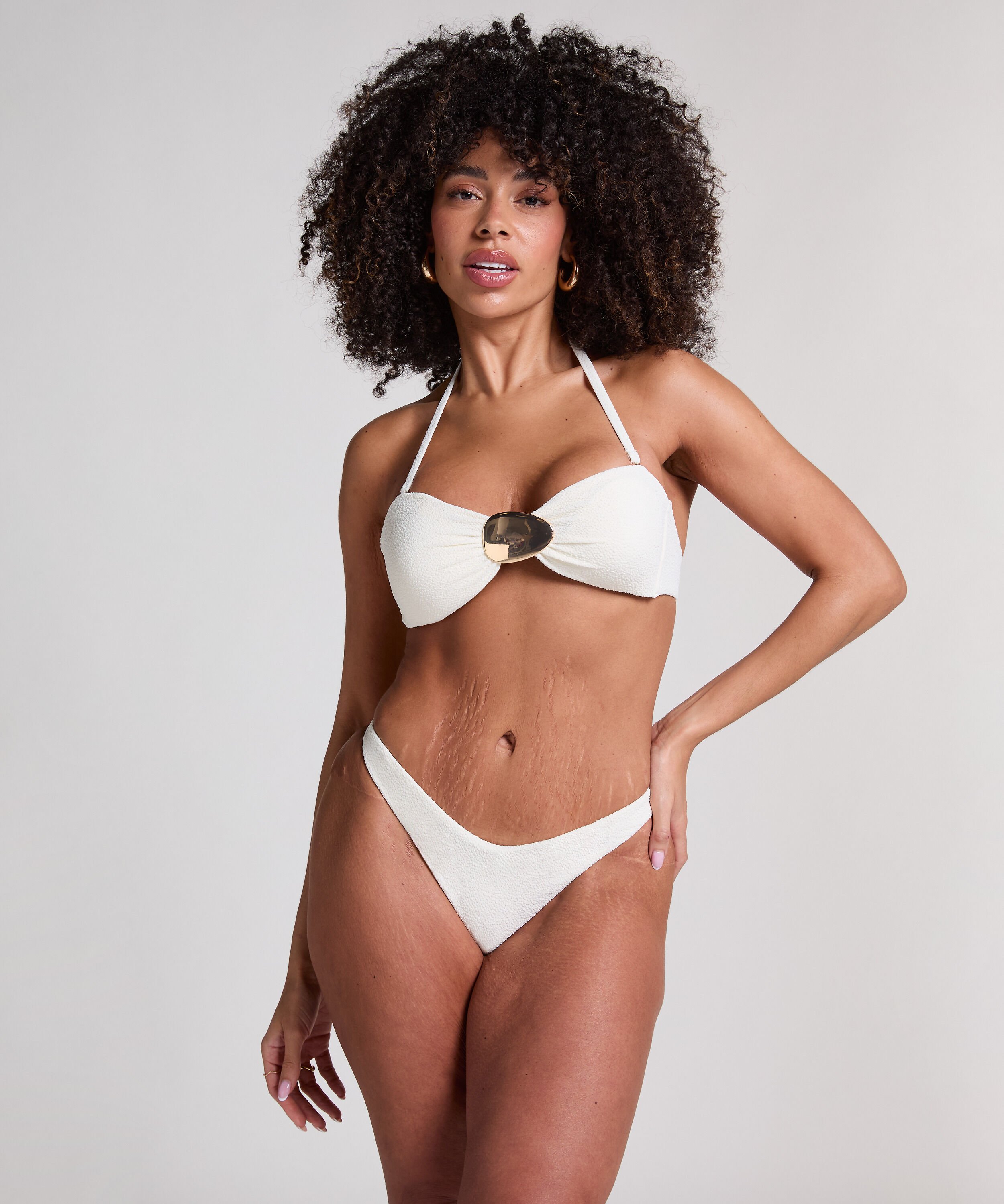 Bas de bikini &eacute;chancr&eacute; Cabo, Blanc