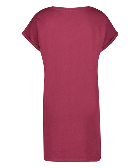 Nachthemd Ronde hals, Rood