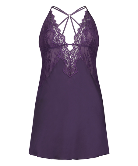 Nuisette en dentelle Sienna, Rouge