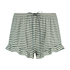 Shorts Ruffle Velours, Groen