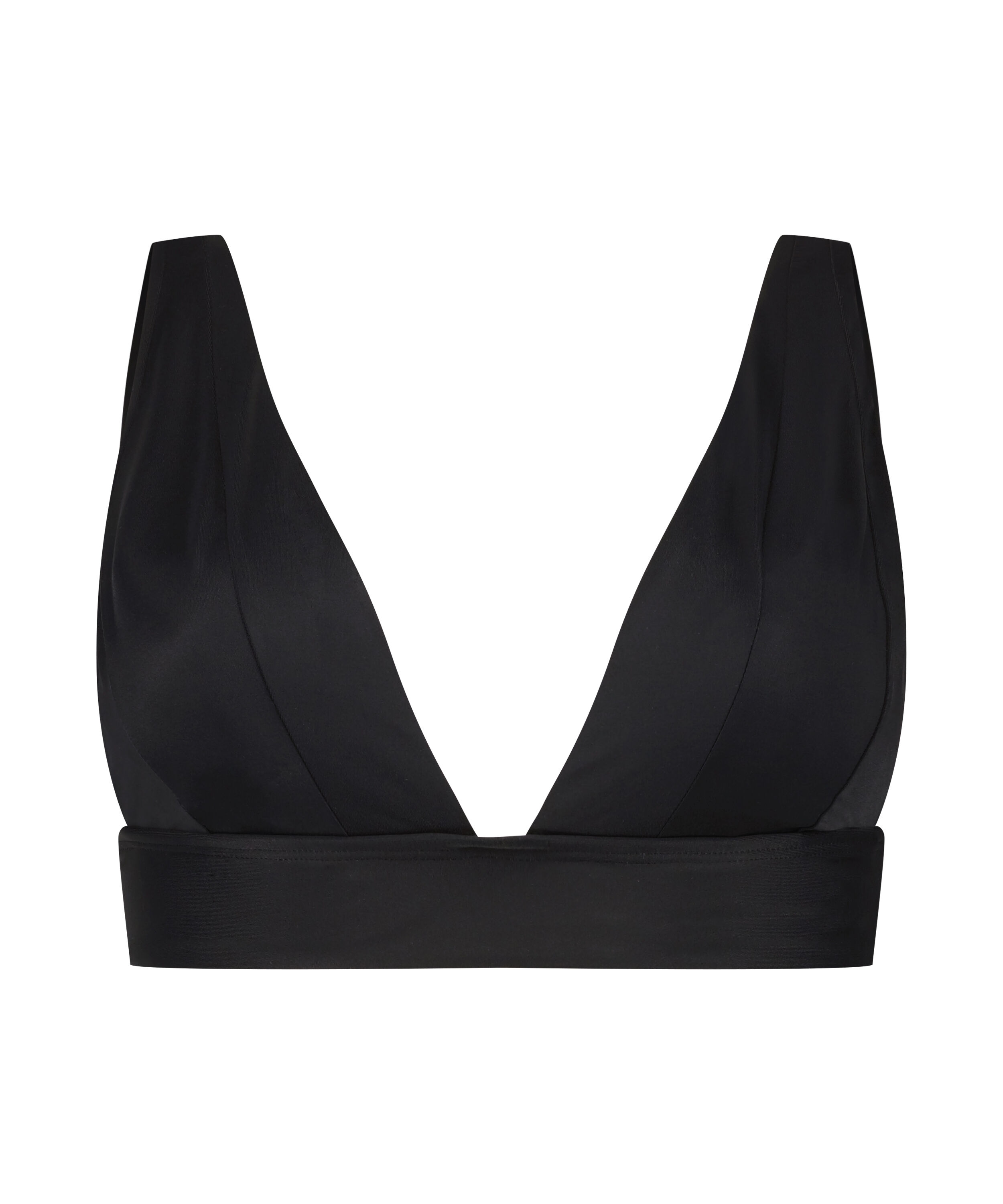 Haut de bikini triangle Luxe, Noir