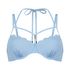 Voorgevormde beugel bikinitop Scallop, Blauw