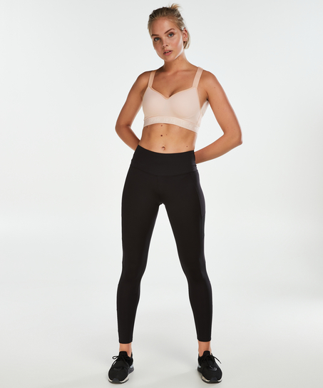 HKMX High waisted sport legging mesh, Zwart
