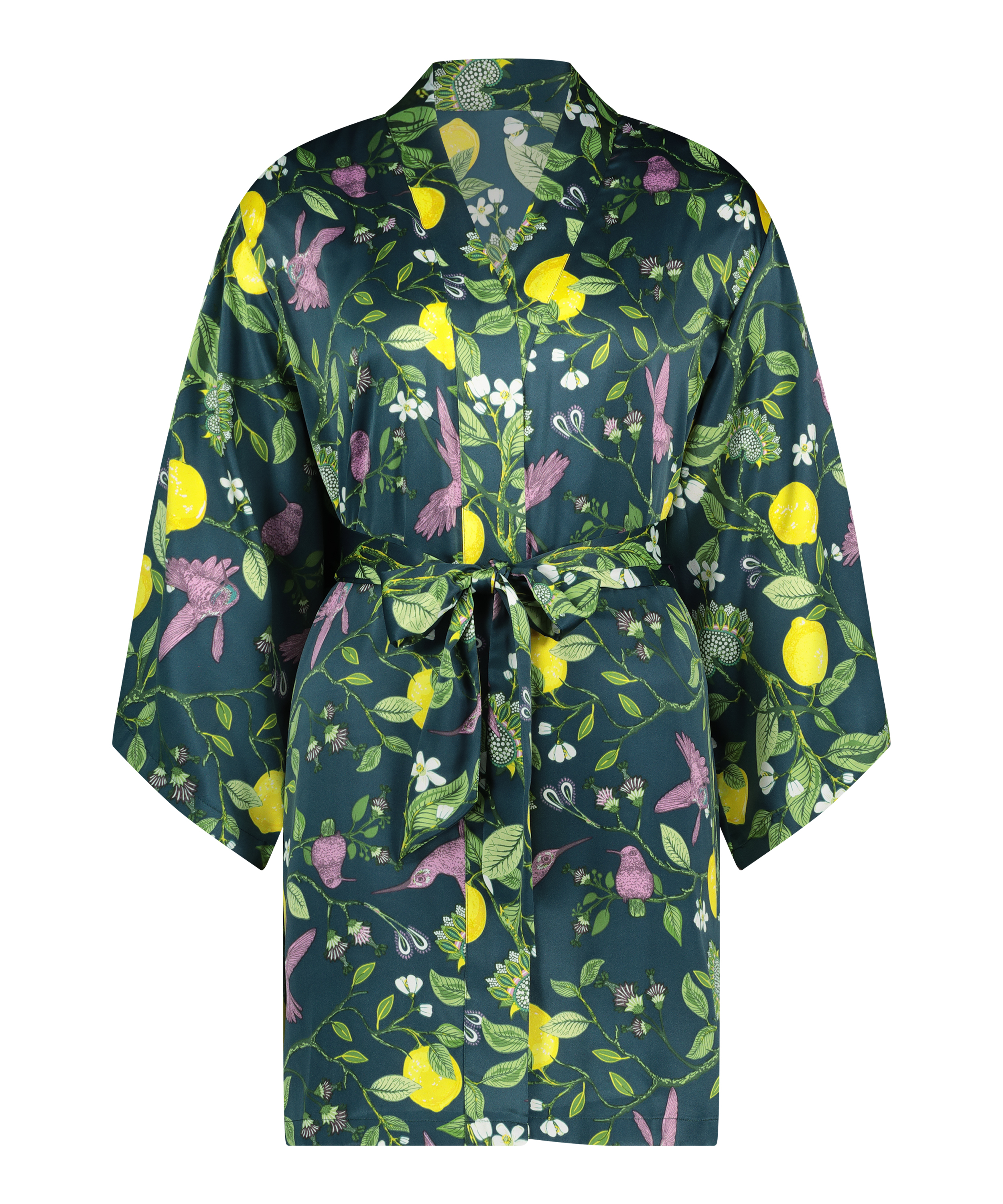 Kimono Satin, Blauw, main