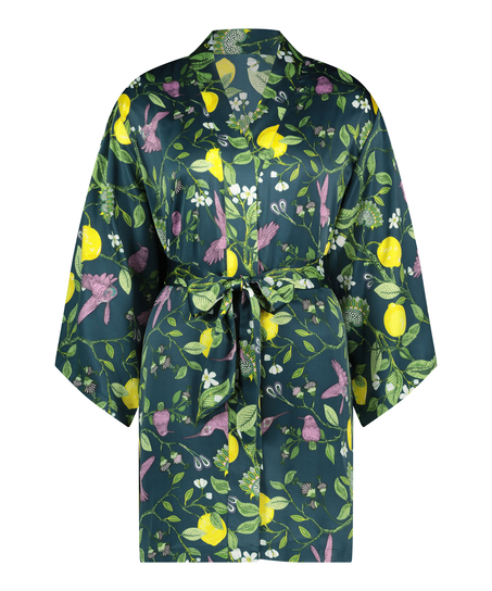 Kimono Satin, Blauw