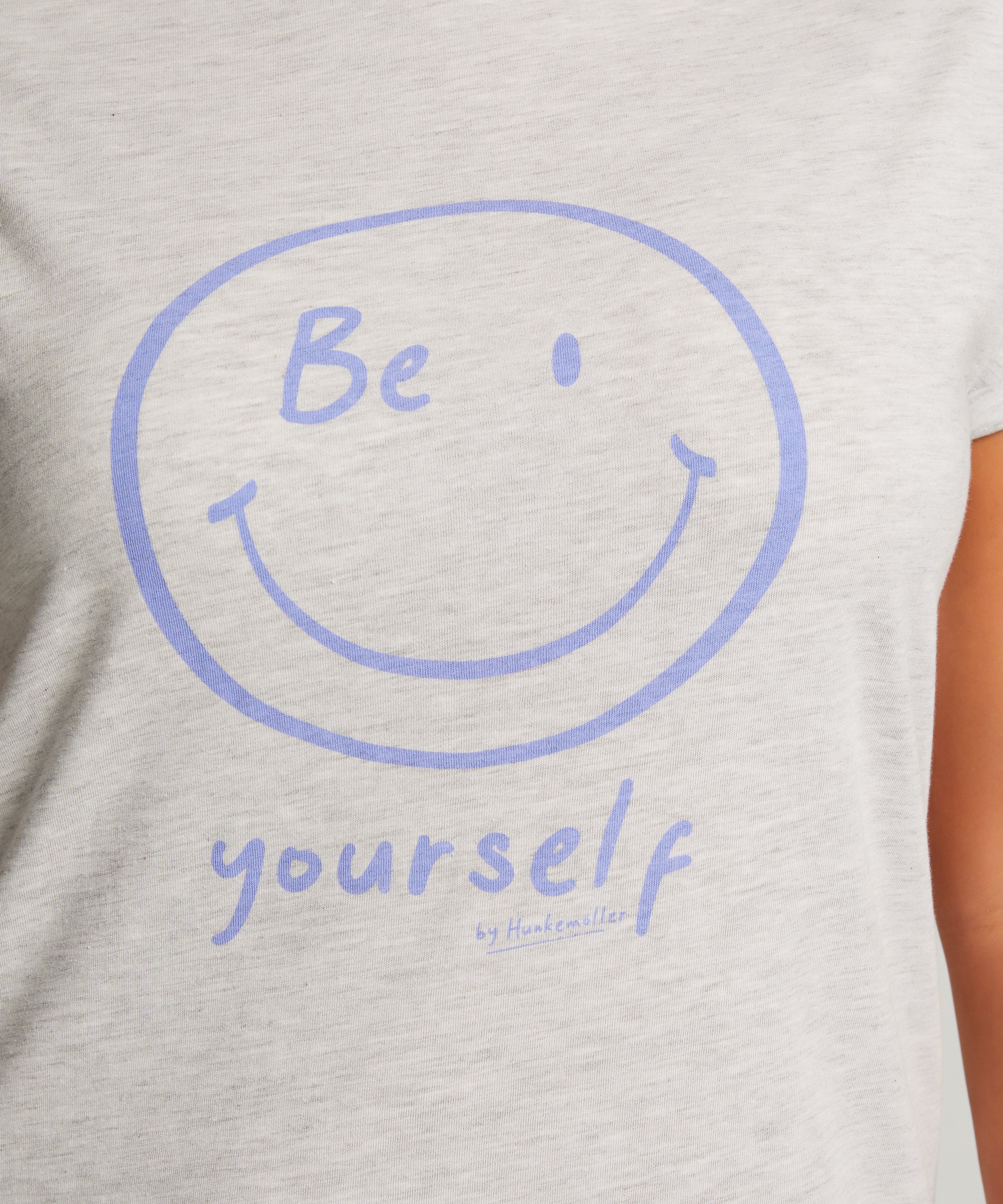 Nachthemd ronde hals, Grijs, main