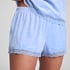 Short Velours Kant, Blauw