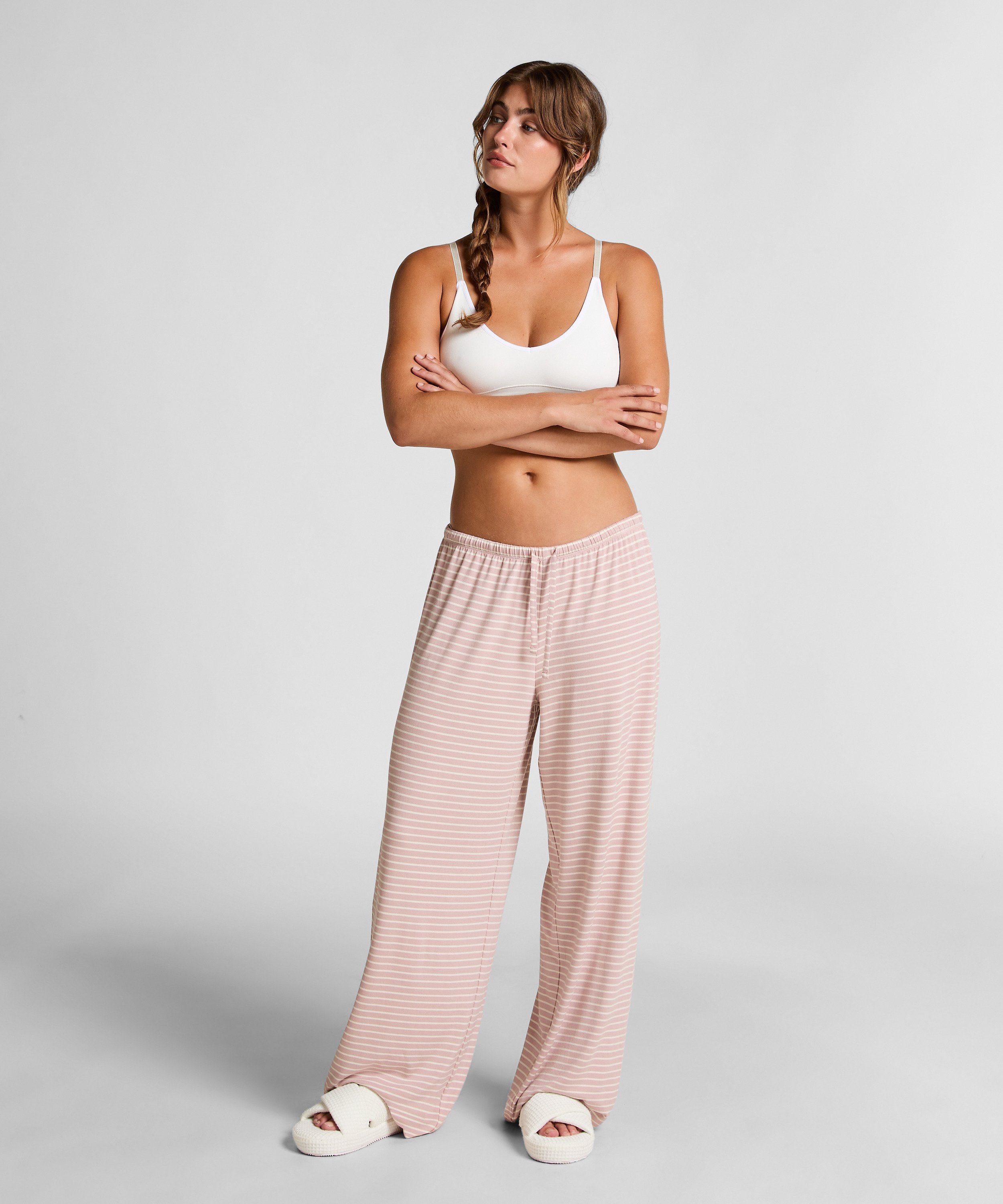 Pantalon en jersey, Rose, main