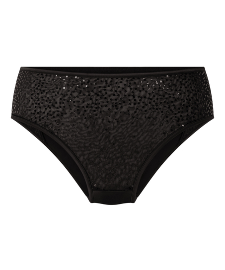 Culotte br&eacute;silienne jambe et taille haute Elle, Noir