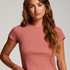 Chemise &agrave; manches courtes en coton, Rose