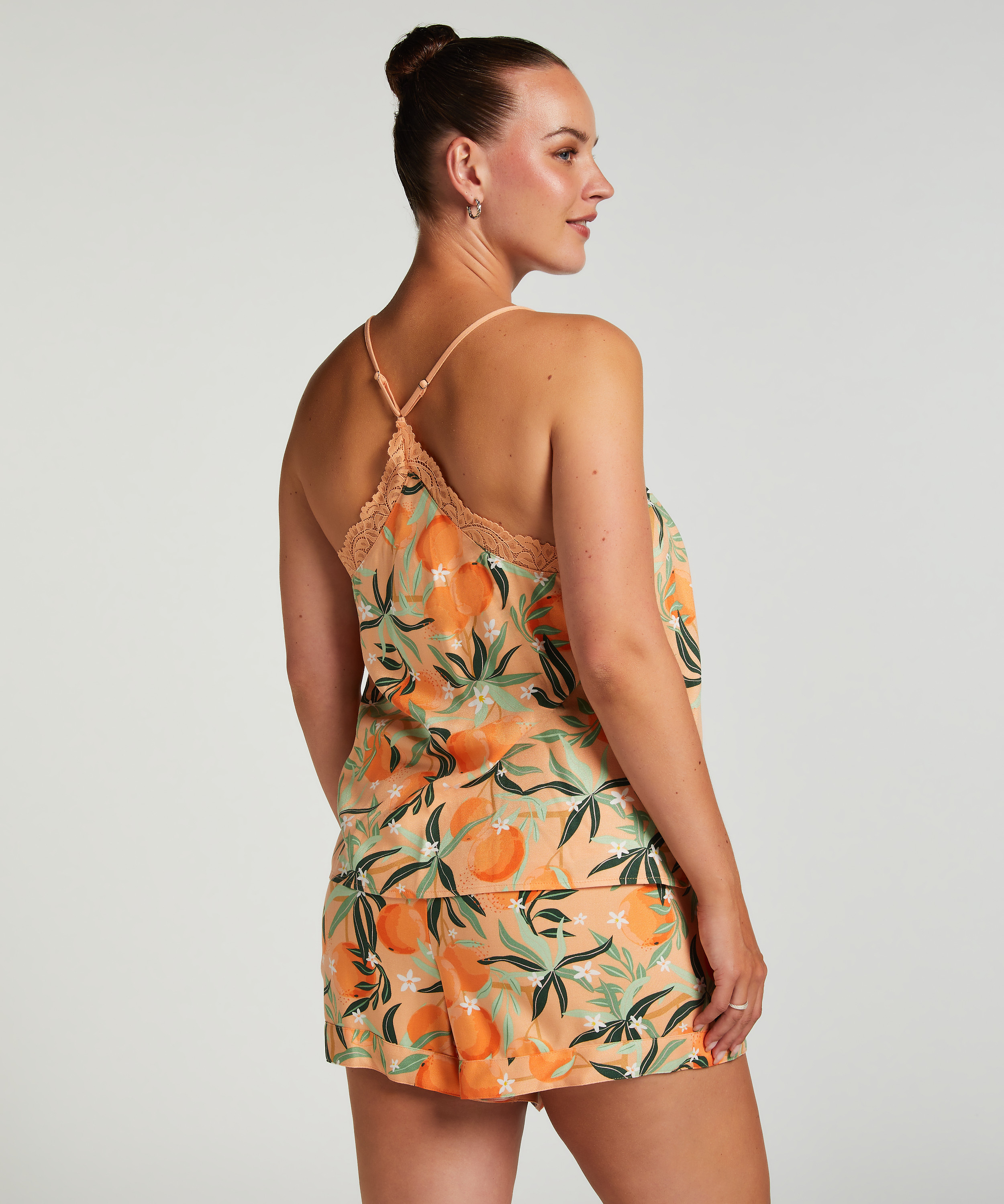 Cami top Woven Lace, Roze, main