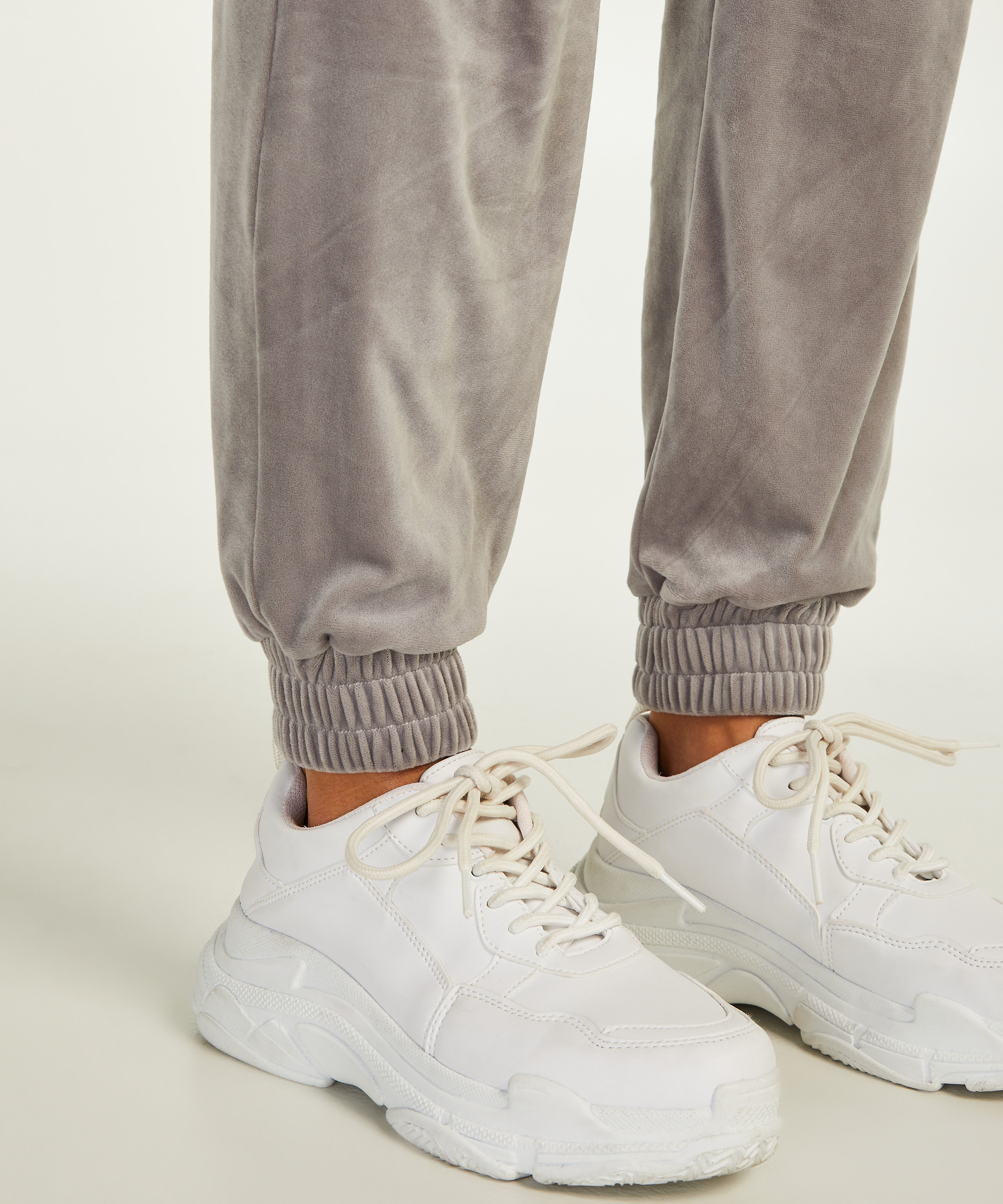 Joggingbroek Velours, Grijs, main