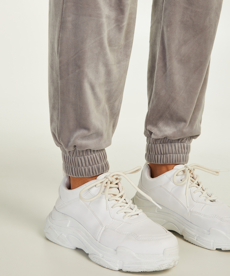 Joggingbroek Velours, Grijs