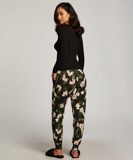 Pantalon de pyjama Jersey, Noir