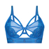 Niet-voorgevormde longline beugel bh Pleasure, Blauw